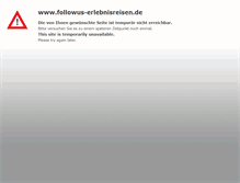 Tablet Screenshot of followus-erlebnisreisen.de